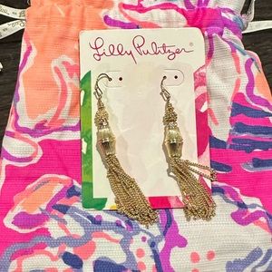 Lilly Pulitzer Gold Metallic “Bamboom” Earrings